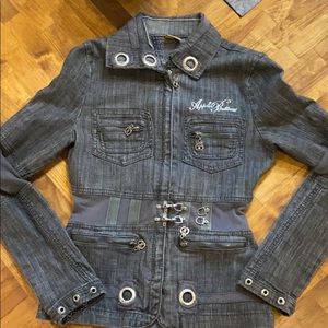 Apple Botttoms gray denim jacket❤️